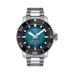 Montre TISSOT T-SPORT SEASTAR 2000 POWERMATIC 80 homme automatique cadran bleu bracelet acier inoxydable
