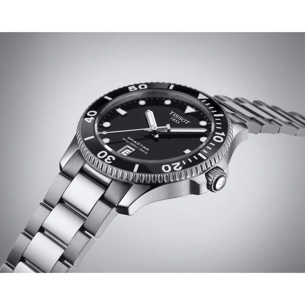 Montre TISSOT T-SPORT SEASTAR 1000 mixte cadran noir bracelet acier inoxydable