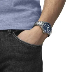 Montre TISSOT T-SPORT SEASTAR 1000 mixte cadran bleu bracelet acier inoxydable