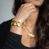 Parure en acier jaune
