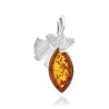 Pendentif argent 925 ambre