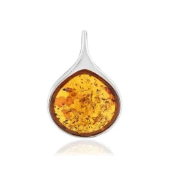 Pendentif argent 925 ambre