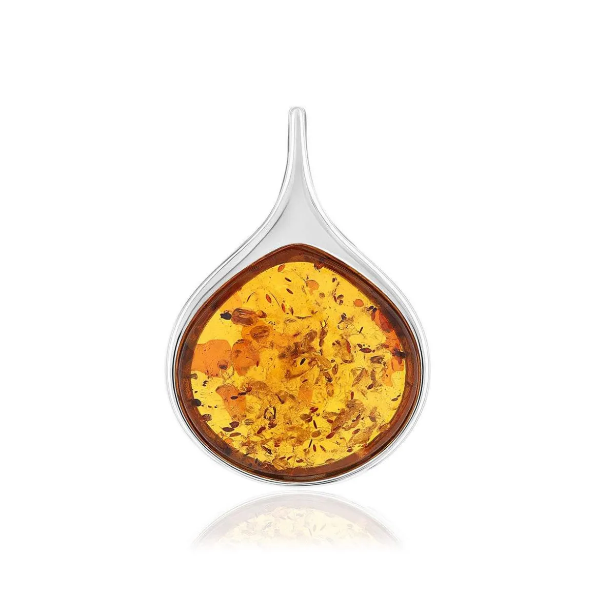 Pendentif argent 925 ambre