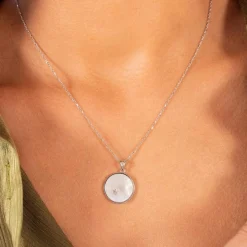 Pendentif argent 925 nacres étoile