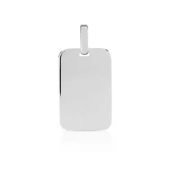Pendentif argent 925 plaque personnalisable