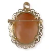 Pendentif broche d'occasion or 750 jaune camée