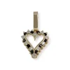 Pendentif coeur d'occasion or 750 jaune zirconias