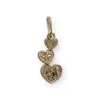 Pendentif coeurs d'occasion or 750 jaune zirconias