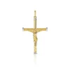 Pendentif croix or 750 2 tons