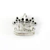 Pendentif d'occasion couronne or 750 blanc saphirs diamants