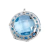 Pendentif d'occasion or 750 blanc spinelle synthetique