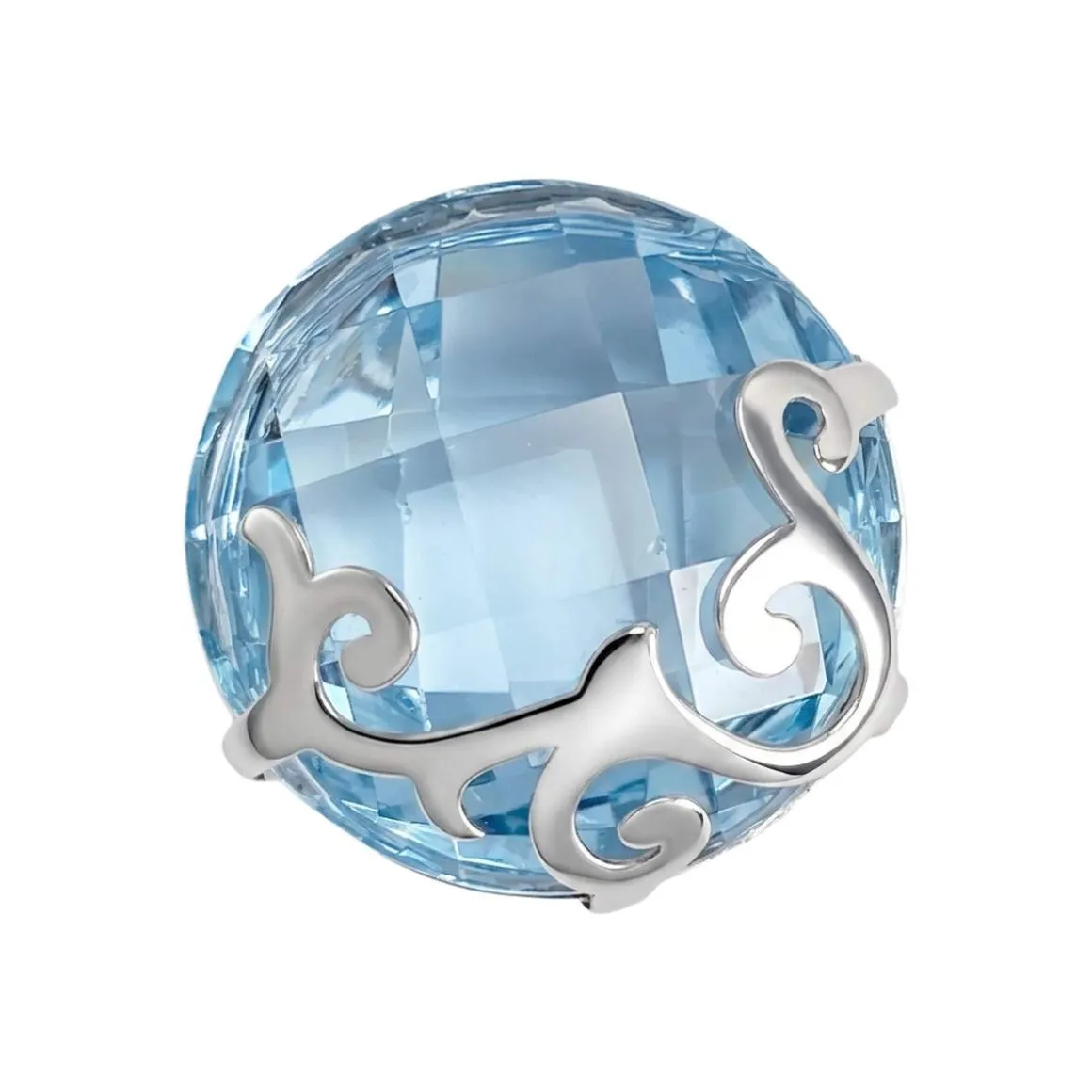 Pendentif d'occasion or 750 blanc spinelle synthetique