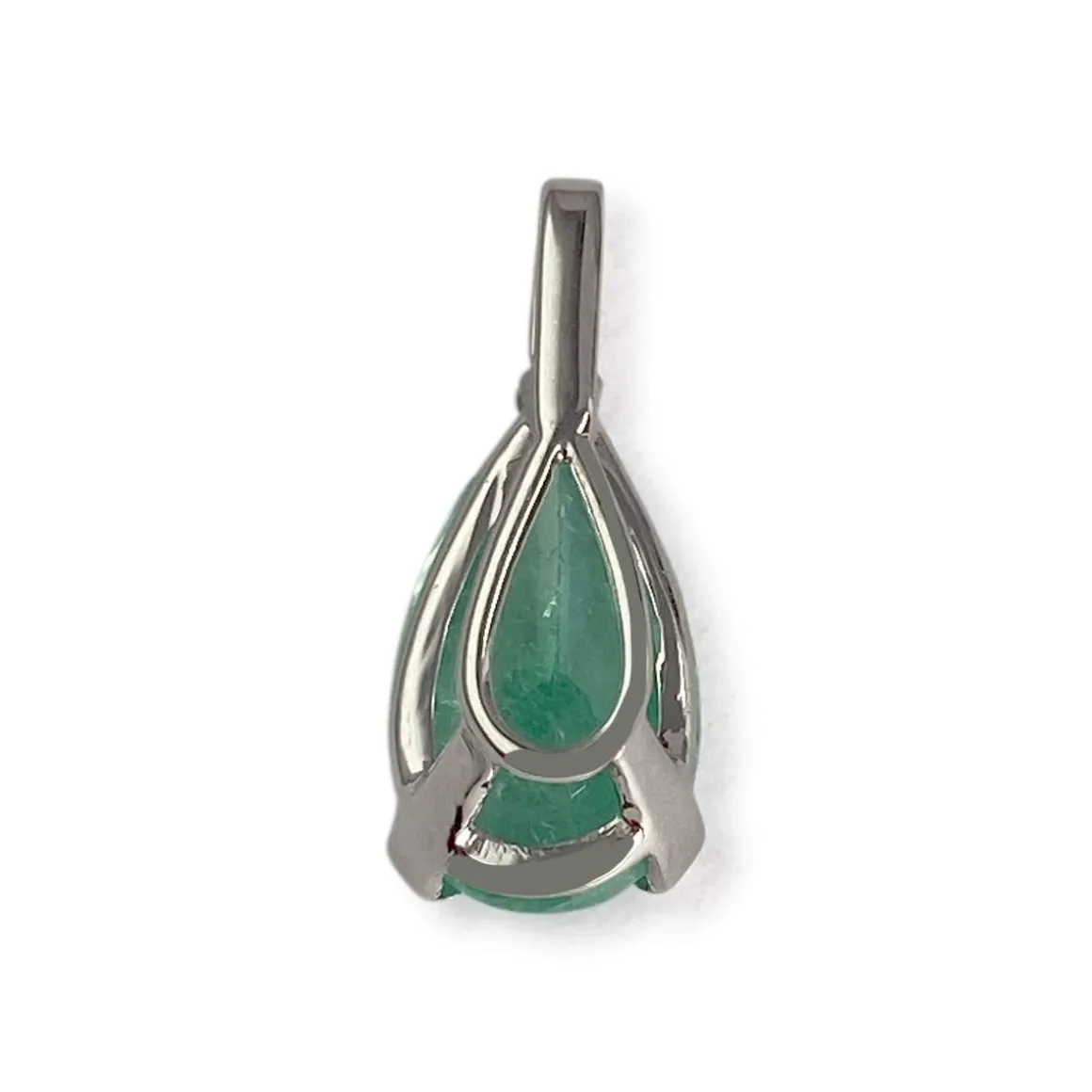 Pendentif d'occasion or 750 blanc émeraude