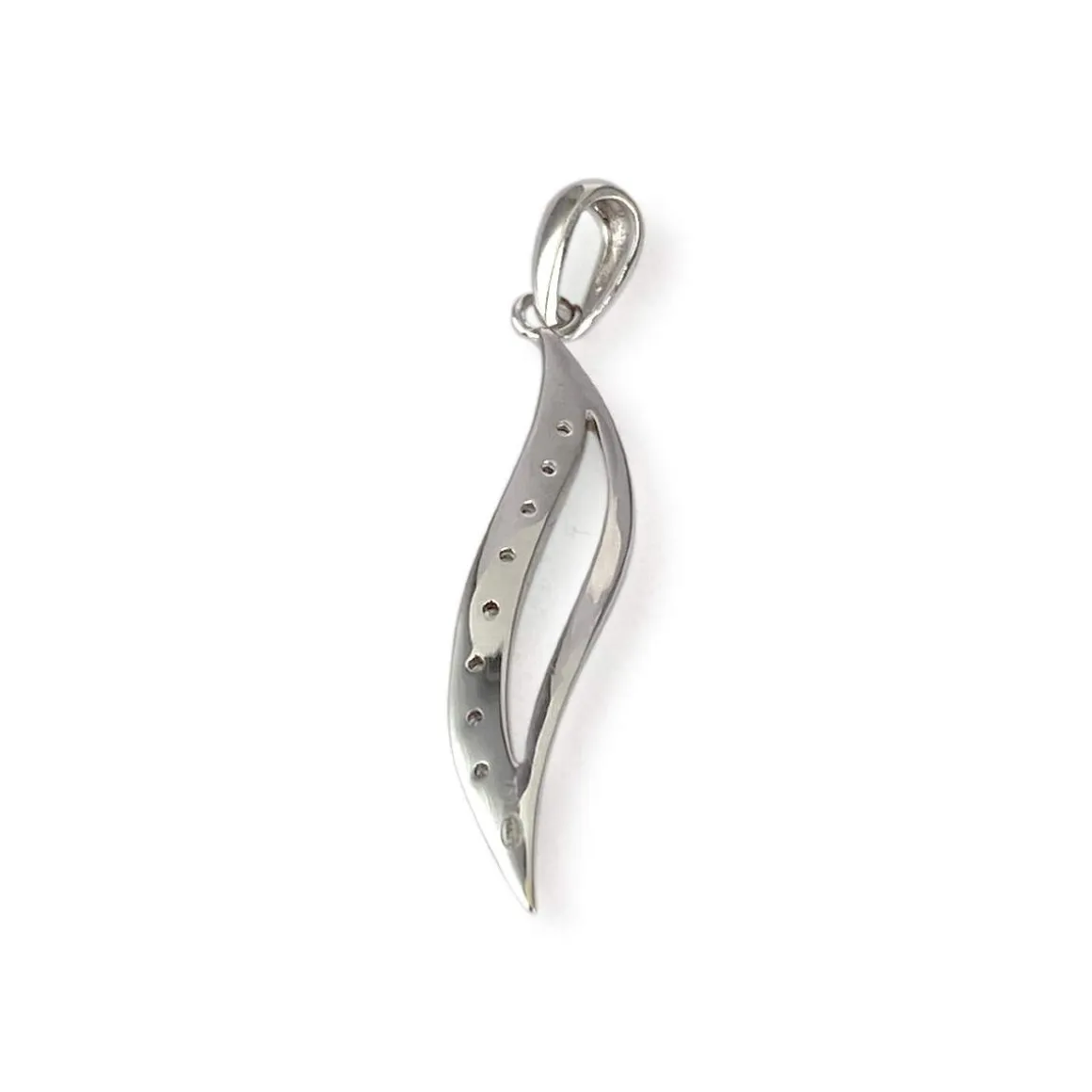 Pendentif d'occasion or 750 blanc diamants