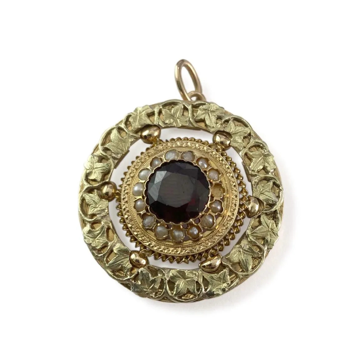 Pendentif d'occasion or 750 grenat rhodolité