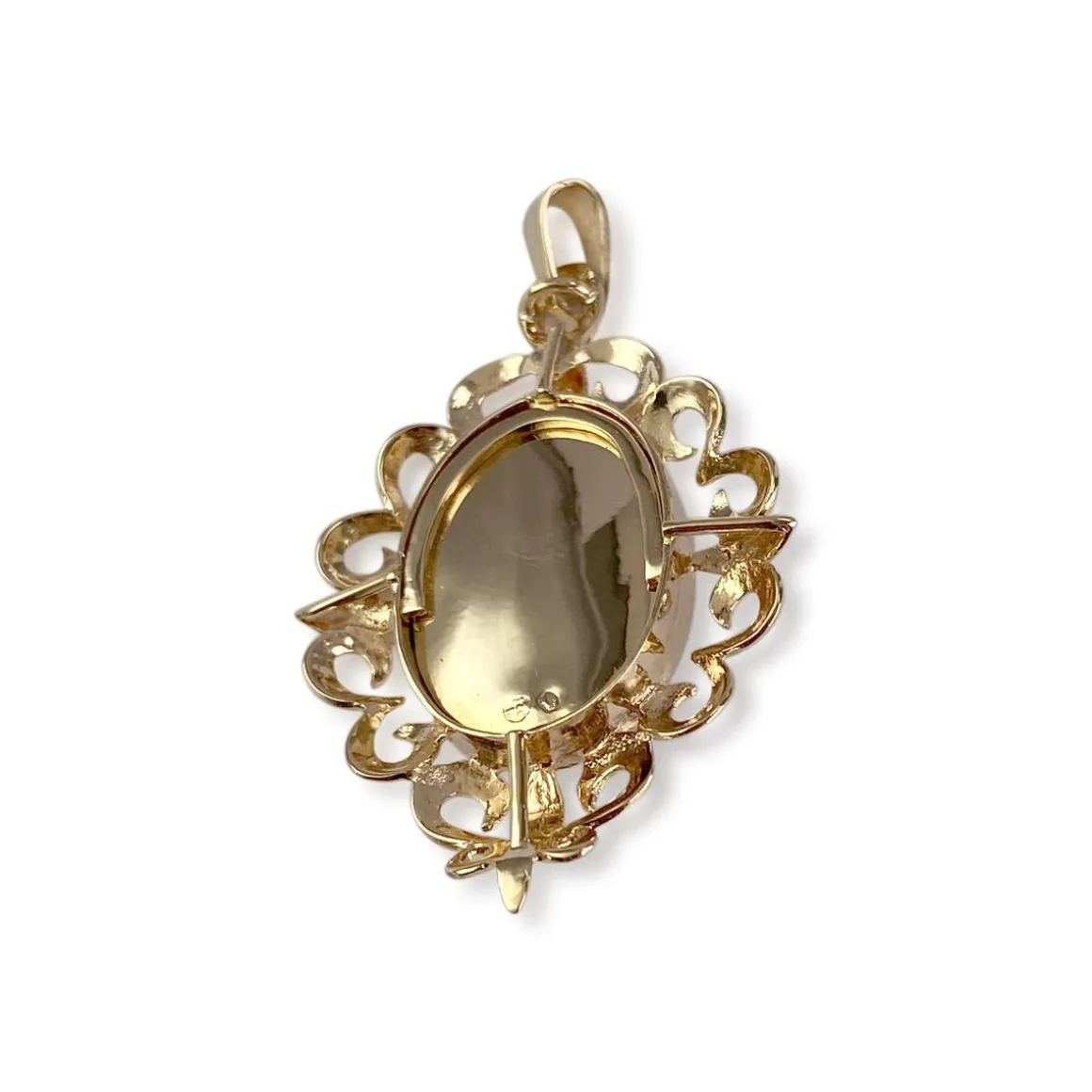 Pendentif d'occasion or 750 jaune diamant onyx