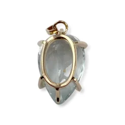 Pendentif d'occasion or 750 jaune topaze sky blue