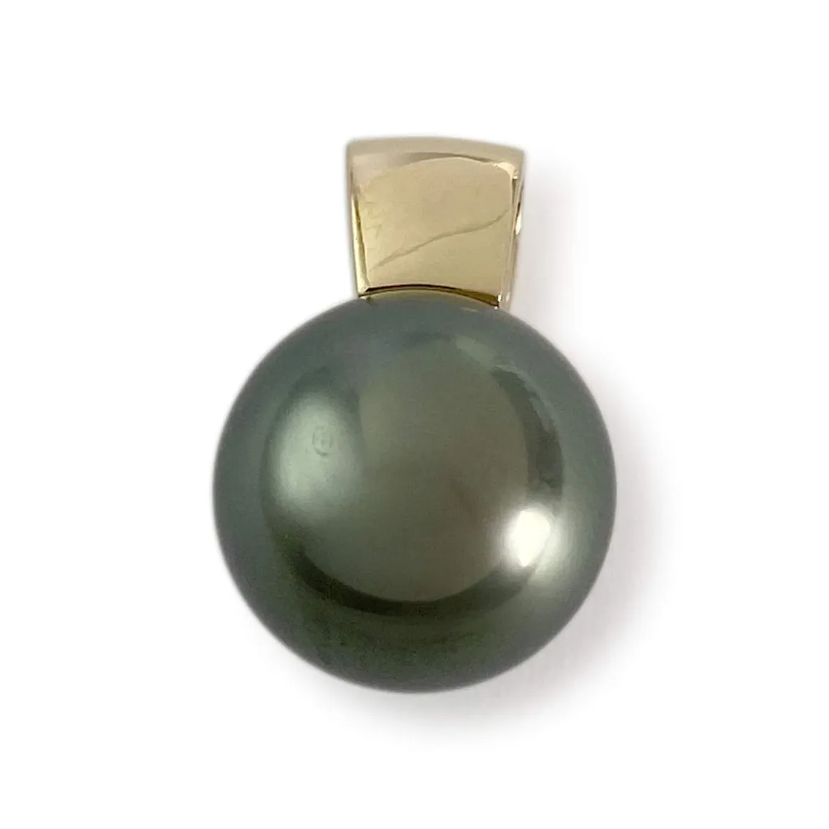 Pendentif d'occasion or 750 jaune perlede tahiti