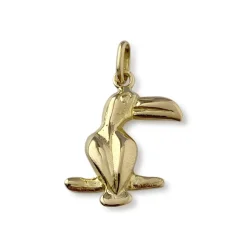 Pendentif d'occasion or 750 jaune motif toucan