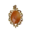Pendentif d'occasion or 750 jaune camee