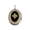 Pendentif d'occasion or 750 jaune onyx perle
