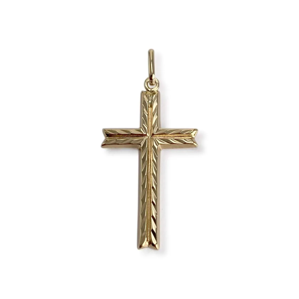 Pendentif d'occasion or 750 jaune croix