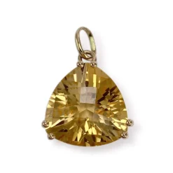Pendentif d'occasion or 750 jaune citrine