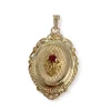 Pendentif d'occasion or 750 jaune rubis synthetique