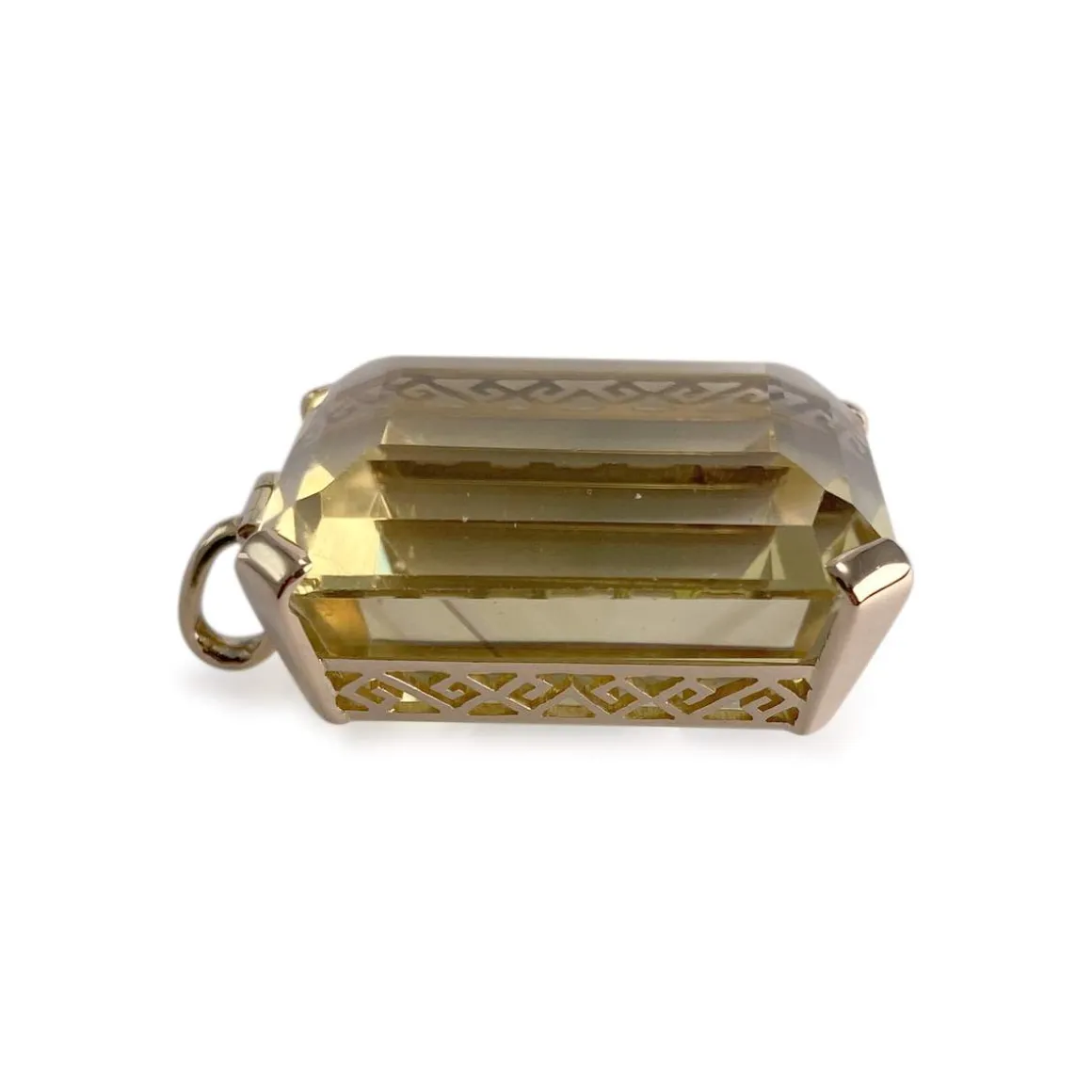 Pendentif d'occasion or 750 jaune quartz