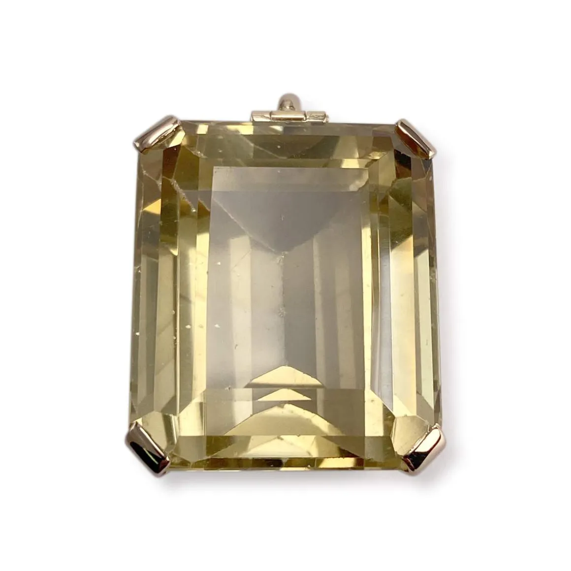 Pendentif d'occasion or 750 jaune quartz