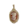 Pendentif d'occasion or 750 jaune camee