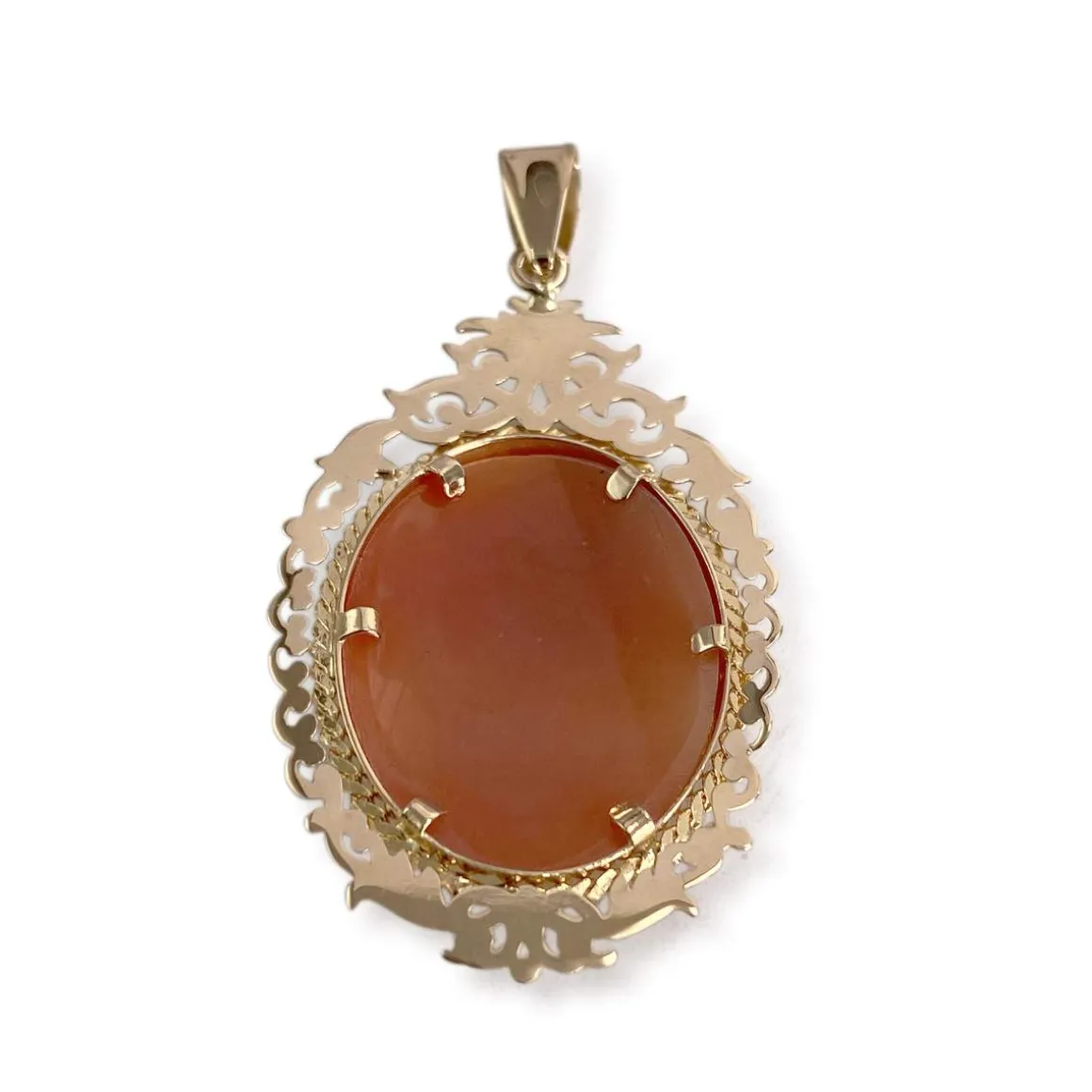 Pendentif d'occasion or 750 jaune camee
