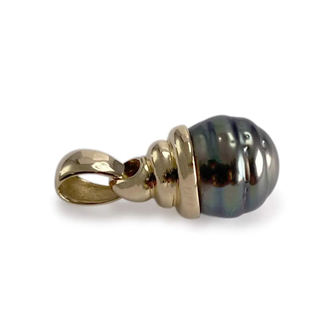 Pendentif d'occasion or 750 jaune perle de culture de Tahiti