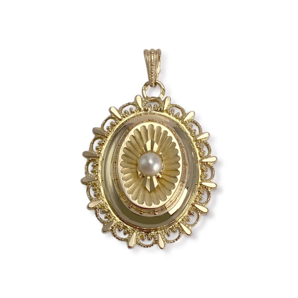 Pendentif d'occasion or 750 jaune perle d'eau douce