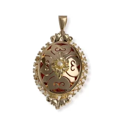 Pendentif d'occasion or 750 jaune perle
