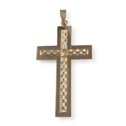 Pendentif d'occasion or 750 jaune croix