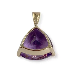 Pendentif d'occasion or 750 jaune améthyste
