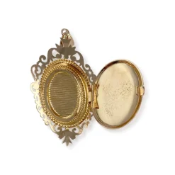 Pendentif d'occasion or 750 jaune grenat, perles fines
