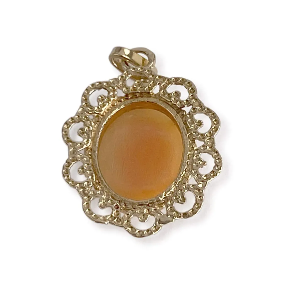 Pendentif d'occasion or 750 jaune camee