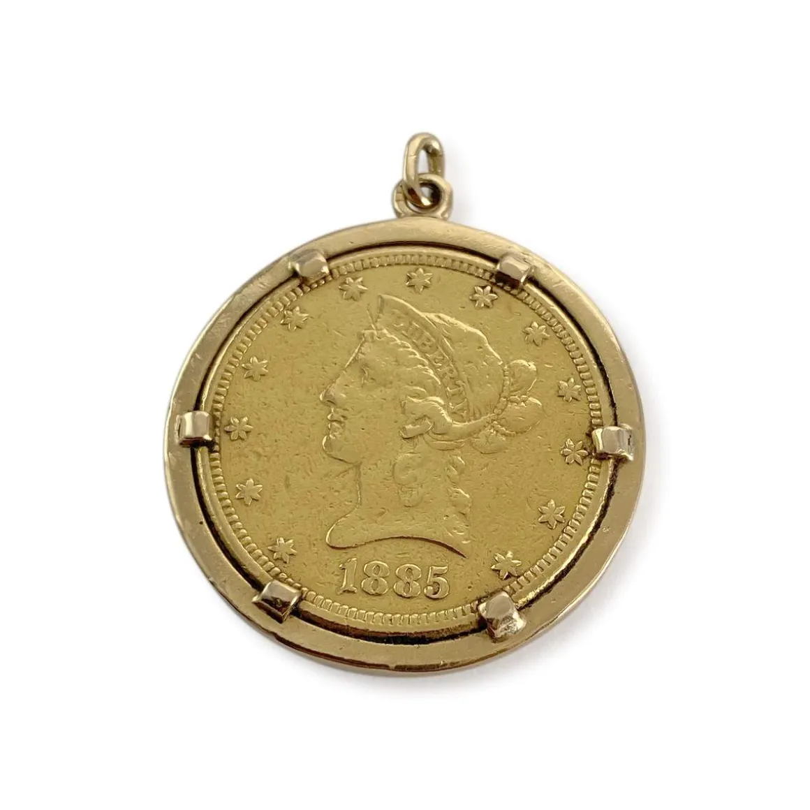Pendentif d'occasion or 750 jaune porte pièce