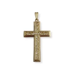 Pendentif d'occasion or 750 jaune croix