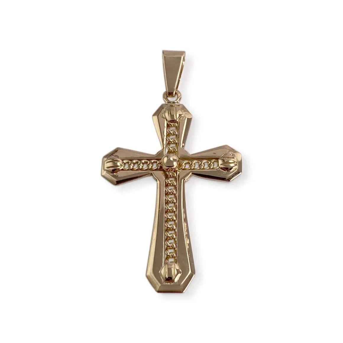 Pendentif d'occasion or 750 jaune croix