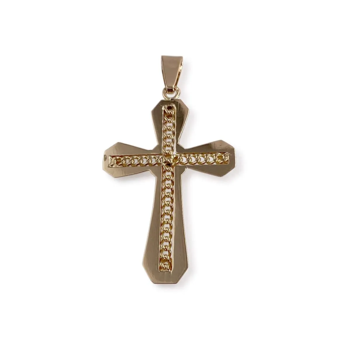Pendentif d'occasion or 750 jaune croix
