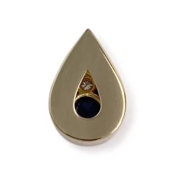 Pendentif d'occasion or 750 jaune diamant saphir