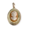 Pendentif d'occasion 2 ors 750 camée