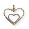 Pendentif d'occasion 2 ors 750 double coeur