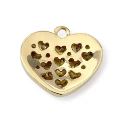 Pendentif d'occasion or 750 2 tons diamants