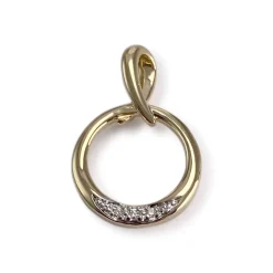Pendentif d'occasion  or 2 tons 750 diamants