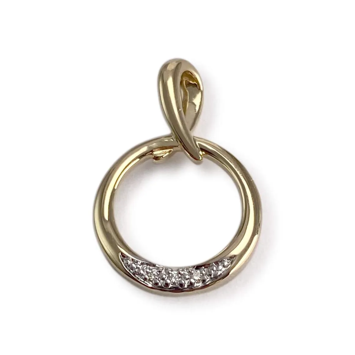 Pendentif d'occasion or 2 tons 750 diamants