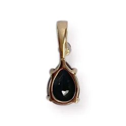 Pendentif d'occasion or 750 2 tons saphir diamant